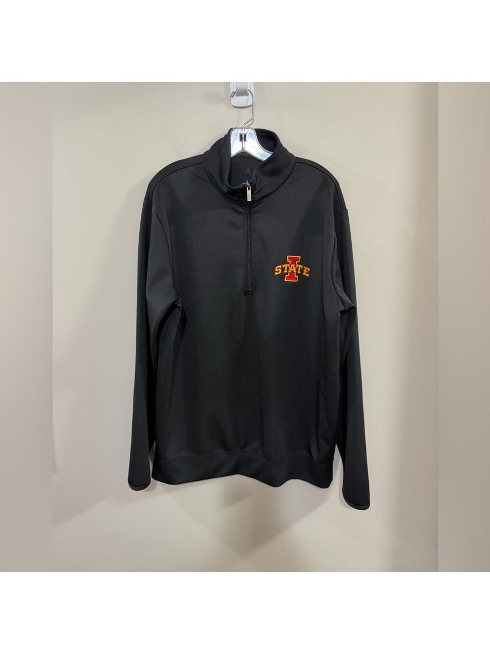 Antigua Iowa State Cyclones Black Quarter Zip Pullover. Size L